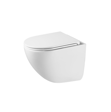 Унитаз подвесной Grossman Торнадо GR-4455SQC белый глянцевый с сиденьем микролифт безободковый смыв торнадо