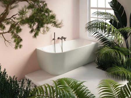 Ванна акриловая Gruppo Treesse CORA V057BL DX 170х75 угловая четверть круга