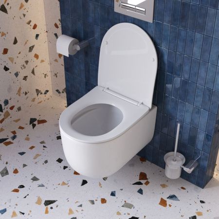 Унитаз подвесной BelBagno SOFT BB084CH-TOR/SC белый с сиденьем микролифт безободковый смыв торнадо