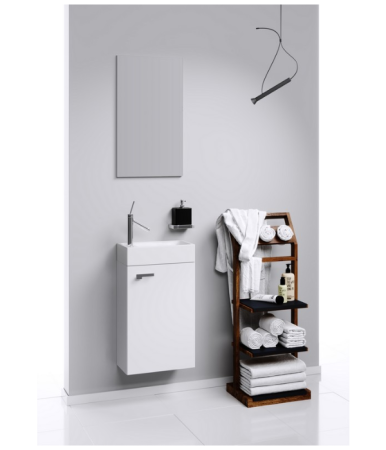 Комплект мебели: тумба с раковиной 40x22x60 + зеркало Aqwella Master Box Leon (Mb-L.00.04) подвесной цвет белый