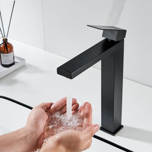 Смеситель для раковины Shevanik S7011H на столешницу черный - фото 4