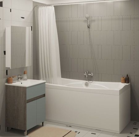 Ванна акриловая Santek Корсика 1WH111981 180х80 пристенная прямоугольная без каркаса