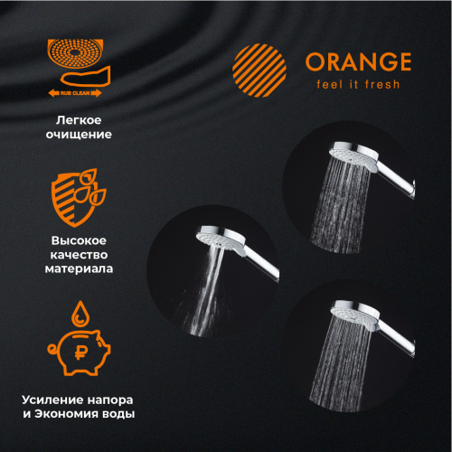 Душевая лейка Orange S02HSW круглая - фото 5
