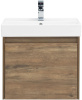 Комплект мебели: тумба с раковиной + зеркало Aquanet Nova Lite 00254215 61x46x137 напольный/подвесной цвет коричневый