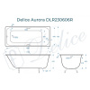 Ванна чугунная Delice Aurora DLR230606R 170х75 пристенная прямоугольная без ножек с отверстиями под ручки