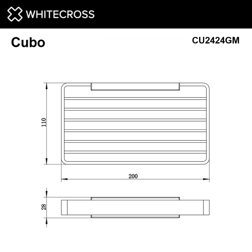 Мыльница Whitecross Cubo gunmetal CU2424GM - фото 2