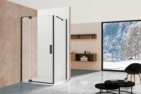 Душевой уголок Vincea Extra VSR-1E101190CLB 110х90 стекло прозрачное профиль черный без поддона