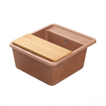 Кухонная мойка Aquaton Беллис 1A724932BS270 57х51 цвет коричневый поверхность матовая