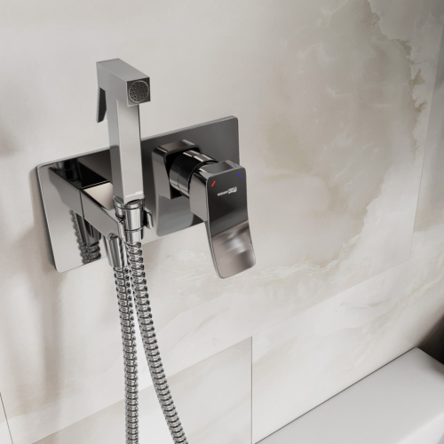 Гигиенический душ со смесителем WasserKRAFT Aller 1060 10638 хром - фото 4
