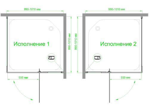 Душевой уголок Royal Bath HPVD RB100HPVD-C 100х100 стекло матовое профиль белый без поддона - фото 4