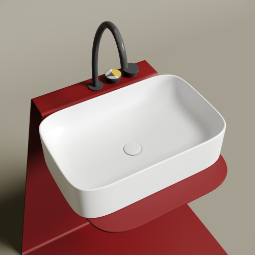 Раковина Ceramica Nova ELEMENT 61 см CN6053MW накладная цвет белый матовый - фото 3