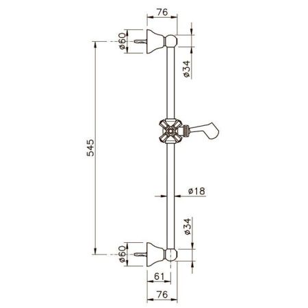 Душевая штанга Nicolazzi Doccia 8072CR01 цвет хром