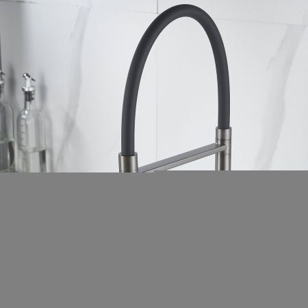 Смеситель для кухни Shevanik S178T на мойку оружейная сталь