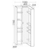 Шкаф-пенал Burgbad Sys30 шкафы HSHD040464 40х180 цвет белый