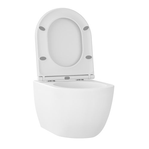 Унитаз подвесной Wellsee Chalice Perfection 182608001 белый матовый с сиденьем микролифт безободковый смыв торнадо - фото 2