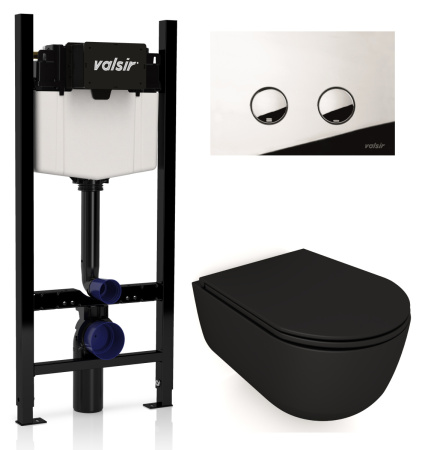 Комплект унитаз с инсталляцией Valsir KIT VSCR 7334NEMT Slim P4