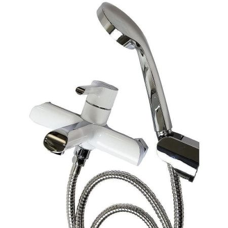 Смеситель для ванны и душа Haiba HB805-8 HB60805-8 настенный белый/хром