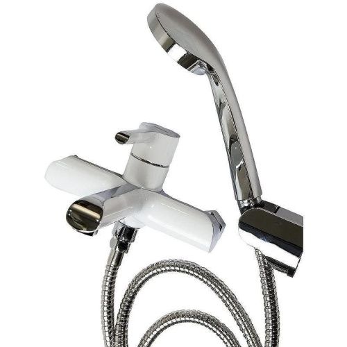 Смеситель для ванны и душа Haiba HB805-8 HB60805-8 настенный белый/хром - фото 3