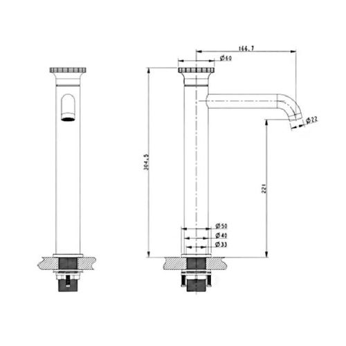 Смеситель Bronze de Luxe OMG! 9008GM-R на раковину серый - фото 3