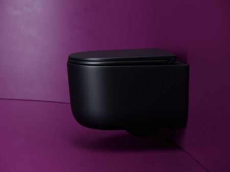 Унитаз подвесной Ceramica Nova ULMA CN4006TMB черный с сиденьем микролифт безободковый смыв торнадо