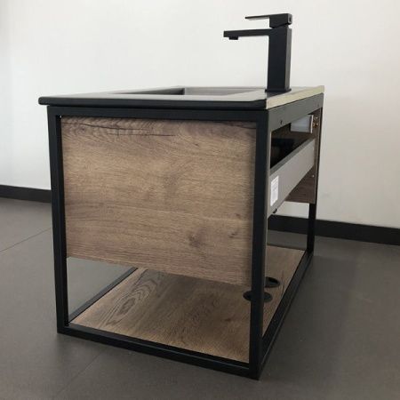 Тумба с раковиной Comforty Бонн 00-00001936CF 80х50 подвесная цвет коричневый