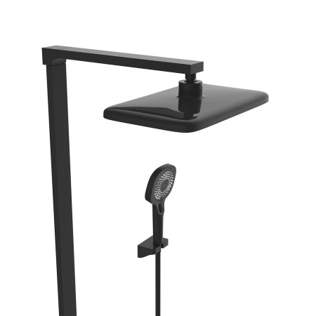 Душевая стойка Vincea Inspire VSFS-3I13TMB настенная цвет черный матовый с термостатом