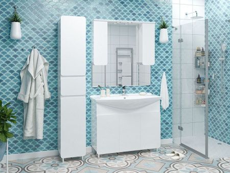 Зеркало-шкаф Misty Чегет П-Чег-02105-01Л 100х100 подвесной цвет белый