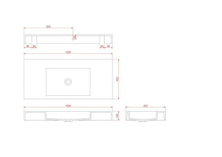 Раковина из искусственного камня Armadi Art Flat 888-100 100х50 подвесная цвет белый без отверстий под смеситель