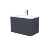 Тумба с раковиной Iddis Oxford Neo OXN80D0i95K 80х50 подвесная цвет серый