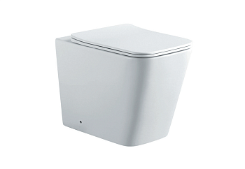 Унитаз приставной Aquatek ЛИБРА NEW AQ1908N-00 белый с сиденьем микролифт безободковый душевой смыв