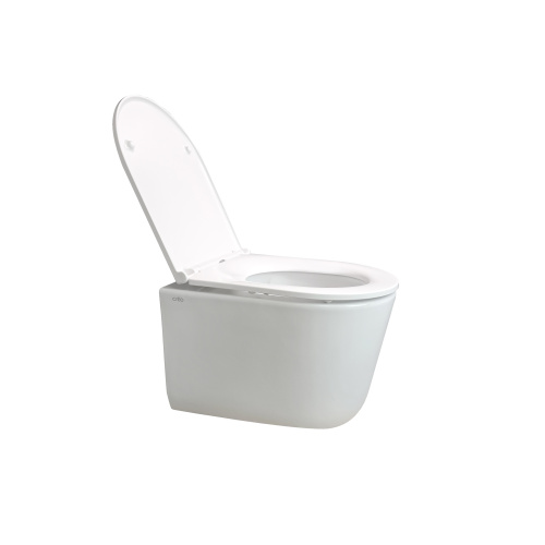 Унитаз подвесной Creo Сeramique LYON COMBO LY1100R белый с сиденьем с микролифт смыв торнадо - фото 2