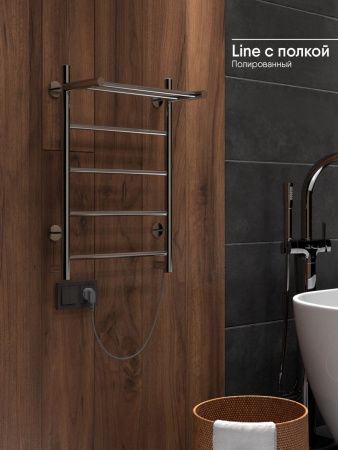 Полотенцесушитель электрический Indigo LINE с полкой LСLE60-40PR 45х60 хром