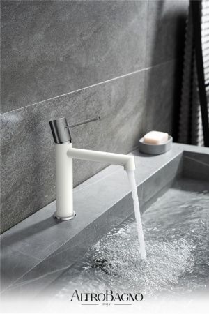 Смеситель AltroBagno Intento AltroBagnoIntento0132MW на раковину белый