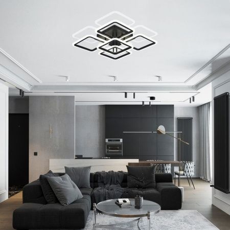 Люстра потолочная Natali Kovaltseva Spektr (Спектр) HIGH-TECH LED LAMPS 82022 BLACK
