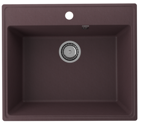 Кухонная мойка Ulgran Quartz Forte 580-06 58х50 цвет темно-коричневый