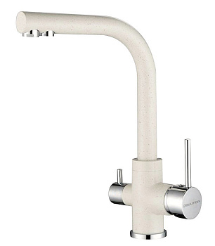 Смеситель для кухни Paulmark ESSEN Es213011-331 на раковину белый без термостата