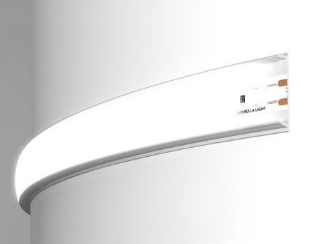 Алюминиевый накладной профиль Ambrella Light Alum Profile (Алум Профиле) GP1600WH