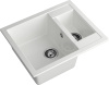 Кухонная мойка Granfest Quadro Q-610K иней 61х50 цвет белый поверхность матовая