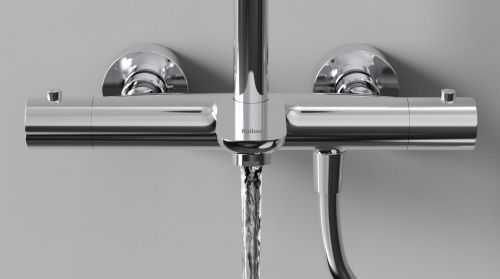 Душевая стойка Raiber RP-007 настенная цвет хром с термостатом - фото 4