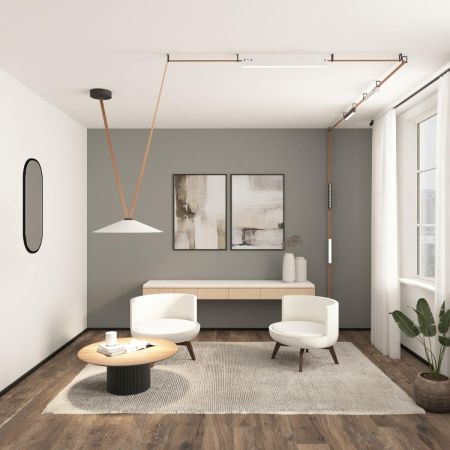 Трековый однофазный светильник Denkirs Belty linear (Белты линеар) DK5574-WH
