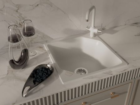 Кухонная мойка Rivelato LOCUS LS-50 brina 50х50 цвет белый