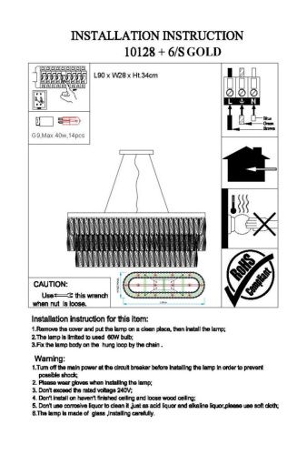 Люстра подвесная Newport 10120 10128+6/S gold - фото 2