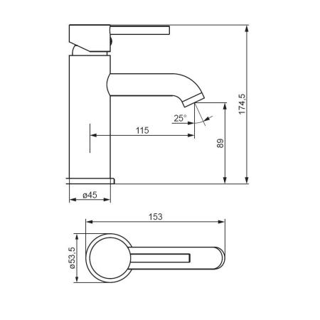 Смеситель Damixa Scandinavian Pure 360210300 на раковину черный