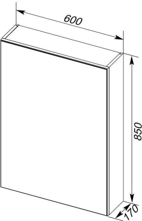 Зеркало-шкаф Aquanet Алвита 00183989 60х17х85 подвесной цвет серый Зеркало-шкаф Aquanet Алвита 00183989 60х17х85 подвесной цвет серый