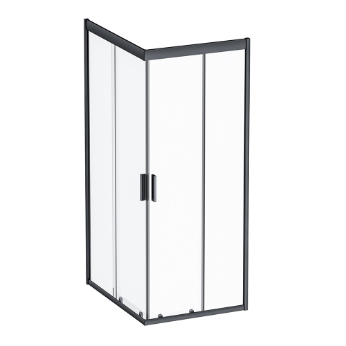 Душевой уголок Am.Pm Gem W90G-404-100280-BT 80х100 стекло прозрачное профиль черный матовый без поддона - фото 2 Душевой уголок Am.Pm Gem W90G-404-100280-BT 80х100 стекло прозрачное профиль черный матовый без поддона - фото 2