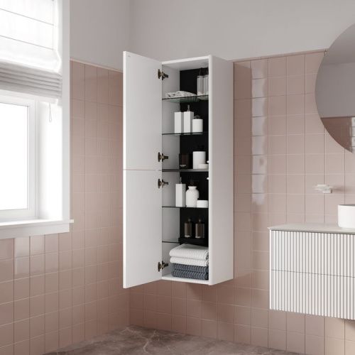 Шкаф-пенал IDDIS Aiger AIG40W0i97 40х28х135 подвесной цвет белый - фото 3