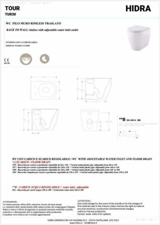 Чаша унитаза напольная Hidra Tour TUR30/026 цвет черный без бачка без сиденья безободковый