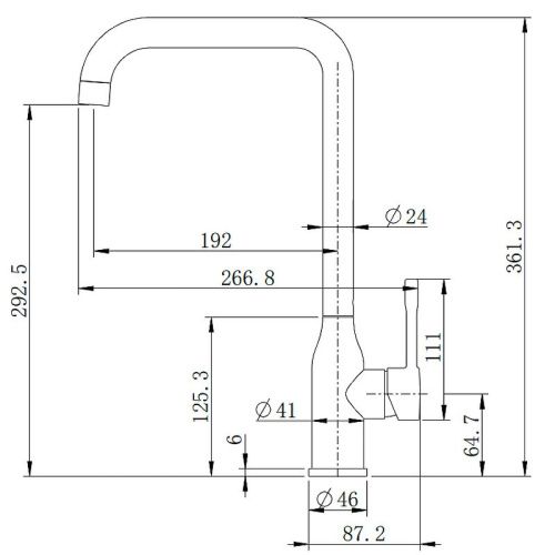 Смеситель для кухни Splenka S206 S206.40.06 на мойку черный - фото 2