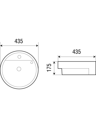 Раковина из сантехнического фаянса WeltWasser WW SK 10000003883 40х40 подвесная цвет белый