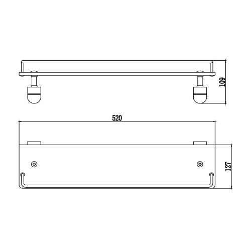 Полка в ванную комнату Savol S-007391 - фото 3